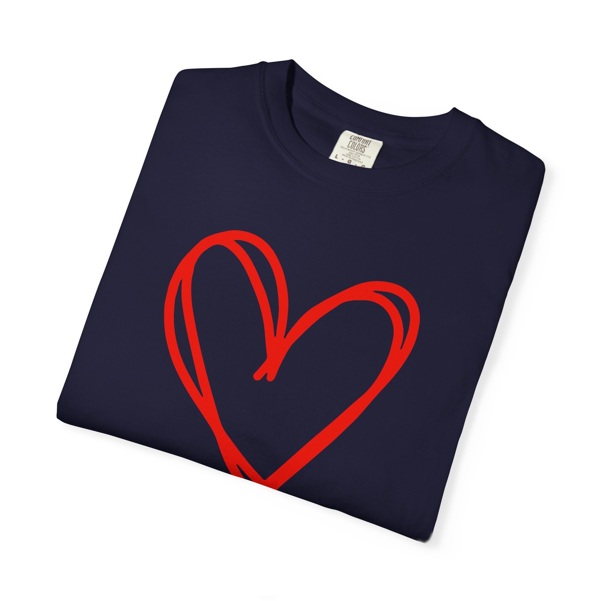 Red Heart Sketch Tee | #Hashtag 100% Loved Graphic T-Shirt