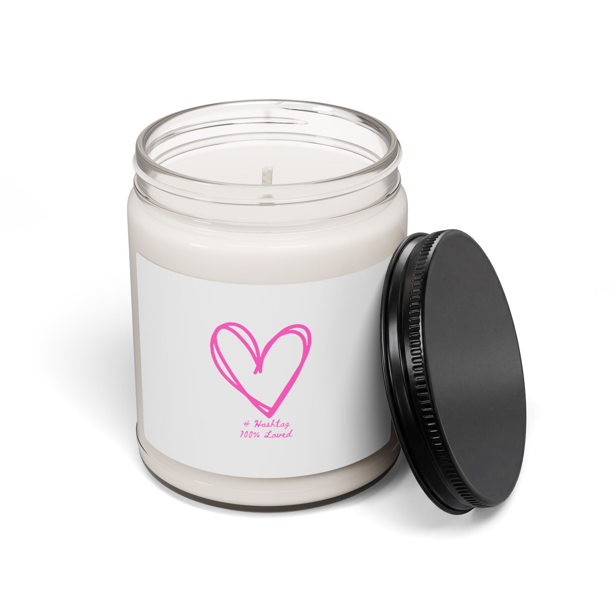 Soy Candle — Pink Heart Scented Candle (9oz)