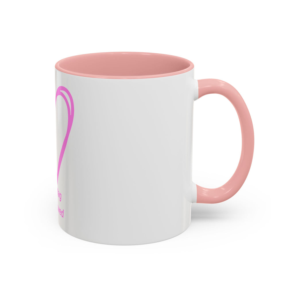 100% Loved Accent Coffee Mug — #Hashtag Heart Design (11/15oz)